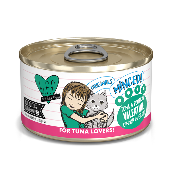 B.F.F. Valentine Tuna & Pumpkin Dinner in Gravy Grain-Free Canned Cat Food, 3-oz, 24-Pack