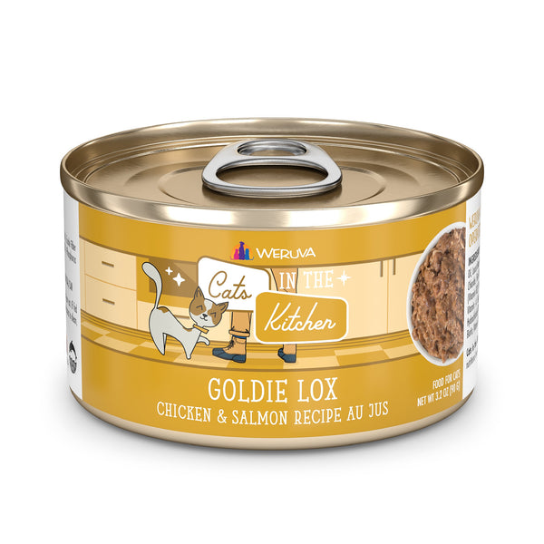 Cats in the Kitchen Goldie Lox Chicken & Salmon Au Jus Grain-Free Canned Cat Food, 3.2-oz, 24-Pack