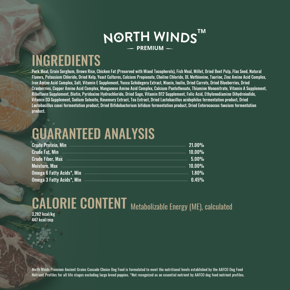 Cascade Choice Pork Meal Dog Food - Ancient Grains