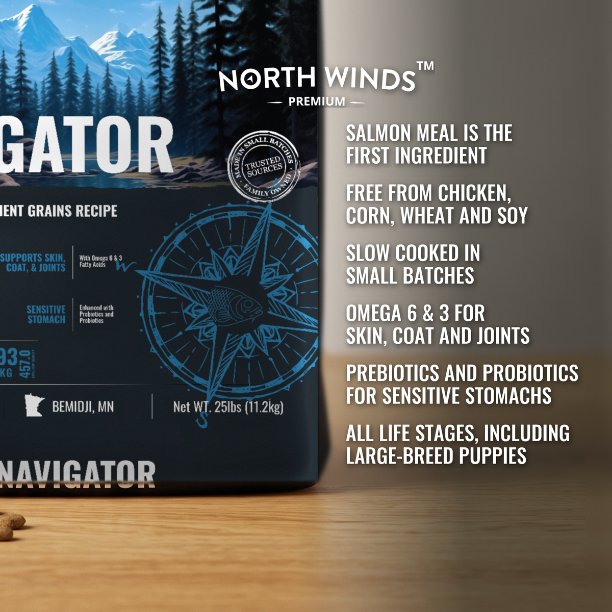 Navigator Salmon Meal Dog Food - Ancient Grains