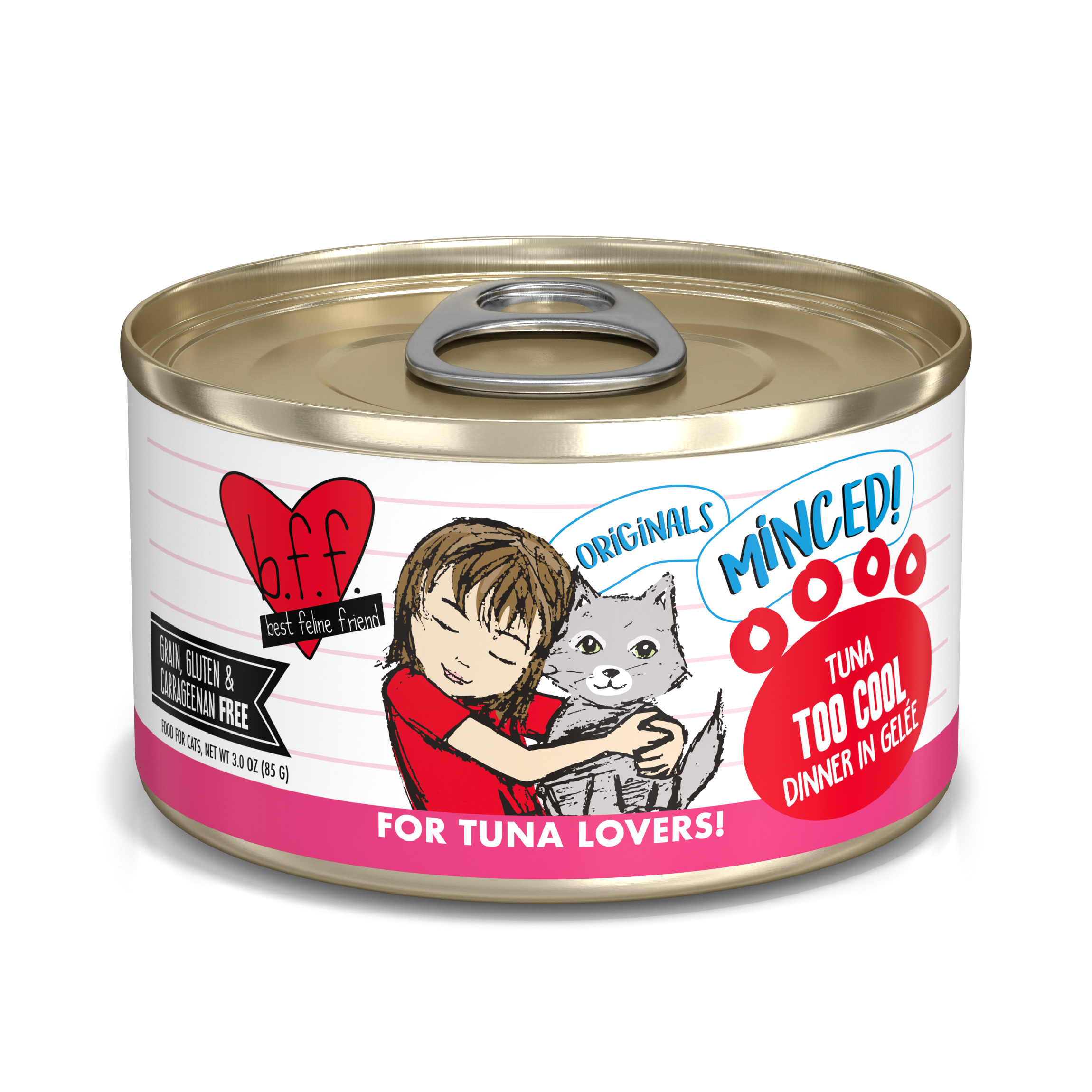 B.F.F. Too Cool Tuna Dinner in Gelée Grain-Free Canned Cat Food, 3-oz, 4-Pack