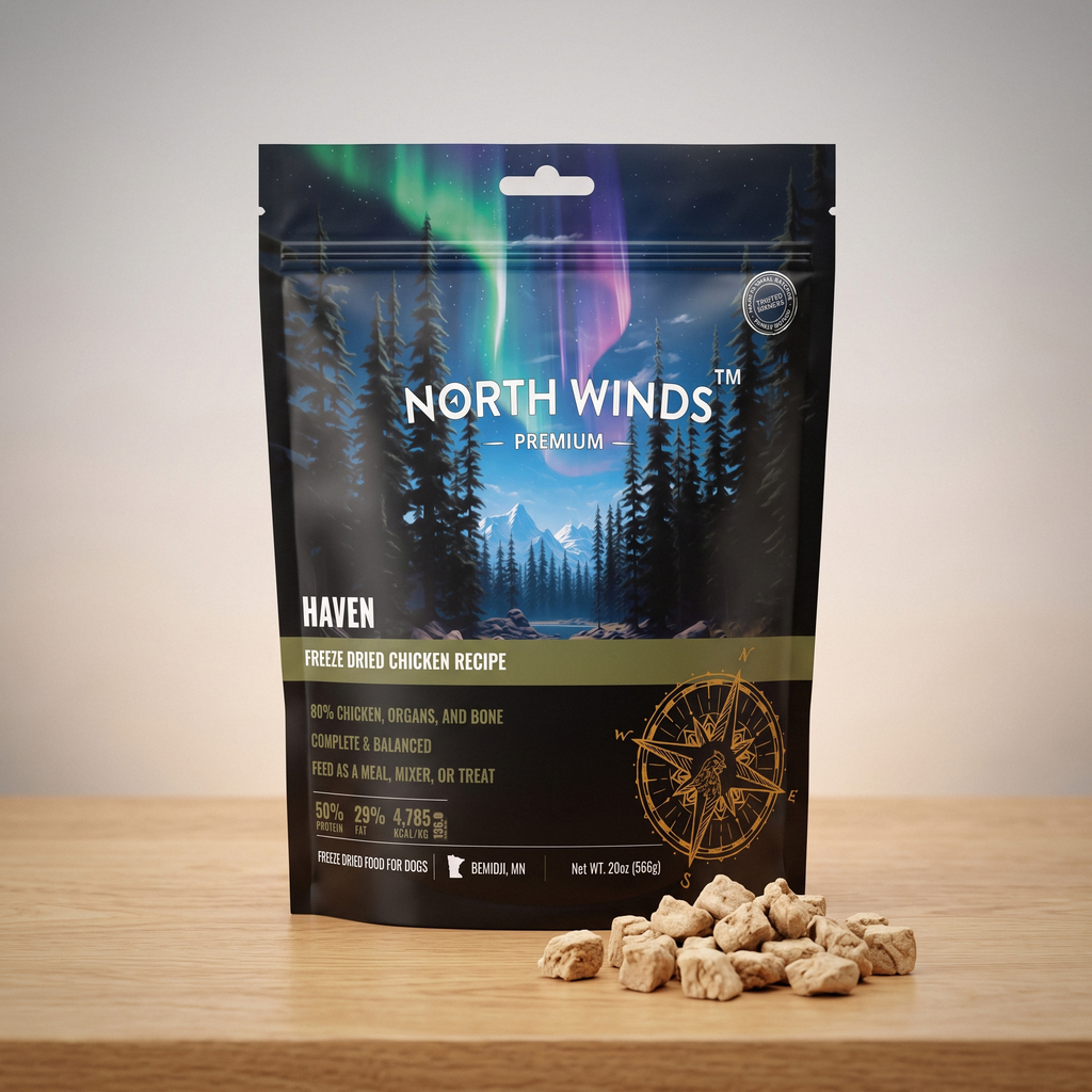 North Winds Premium Haven Freeze Dried Chicken Recipe 20 oz bag