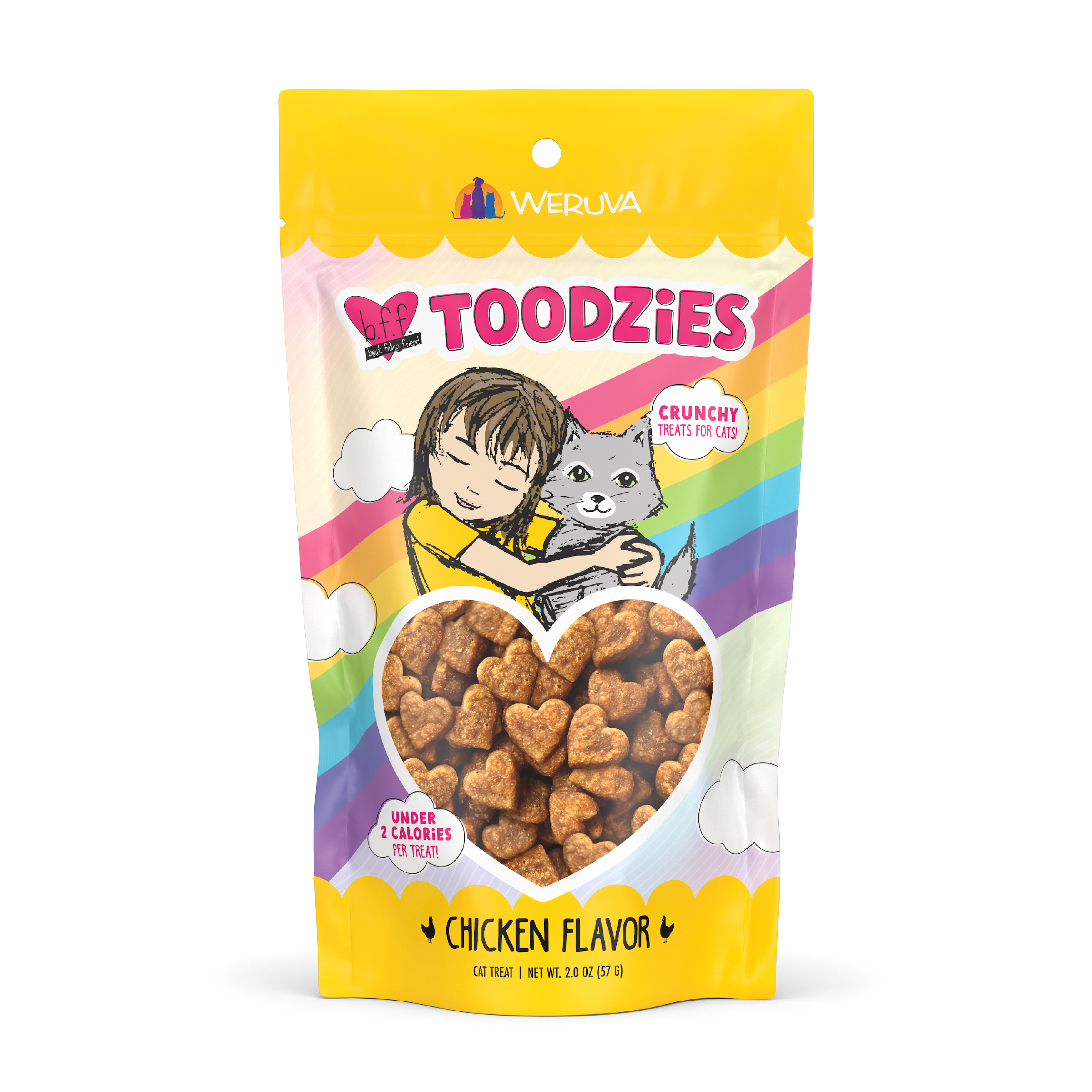 B.F.F. Toodzies Chicken Flavor Crunchy Cat Treats, 2-oz Bag
