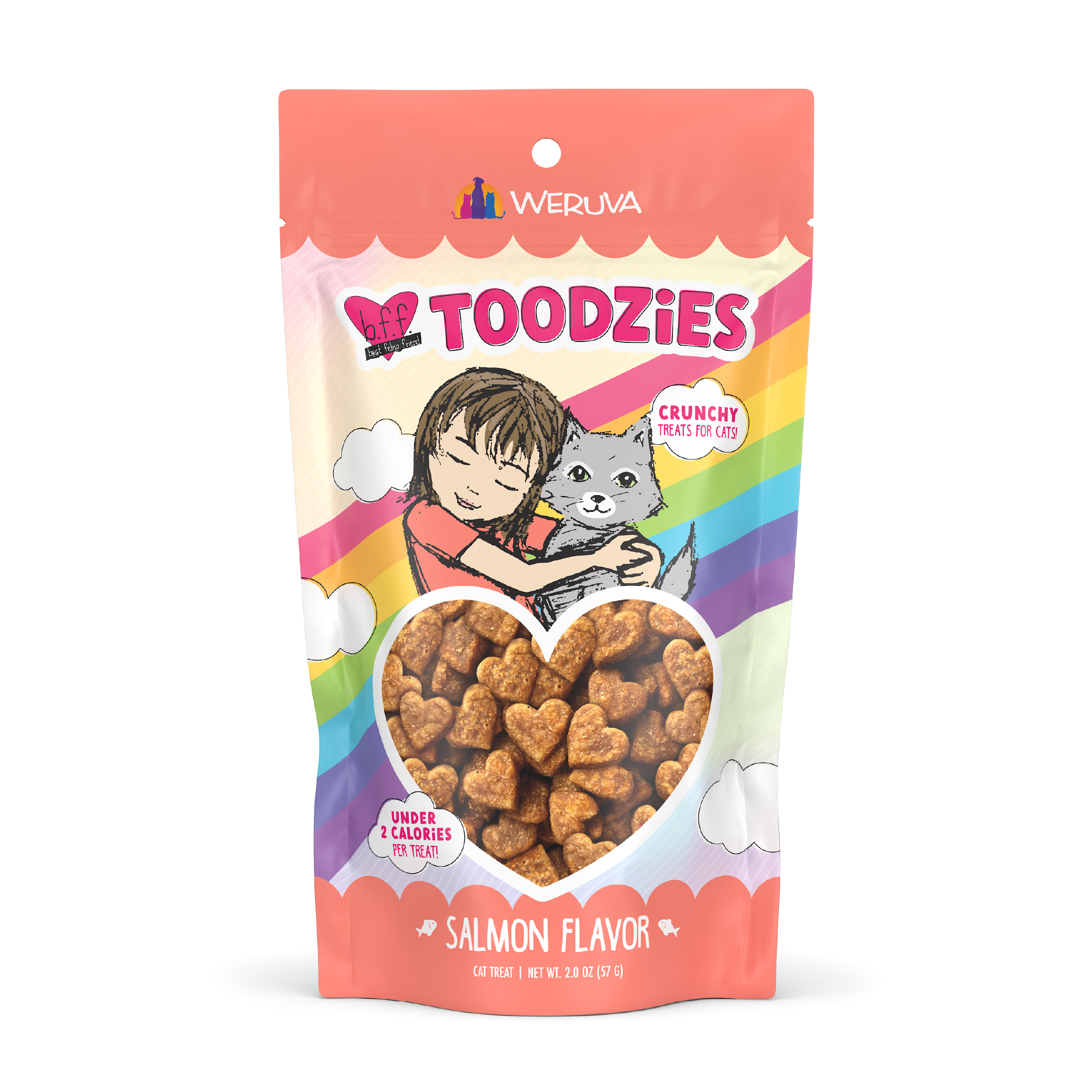 B.F.F. Toodzies Salmon Flavor Crunchy Cat Treats, 2-oz Bag
