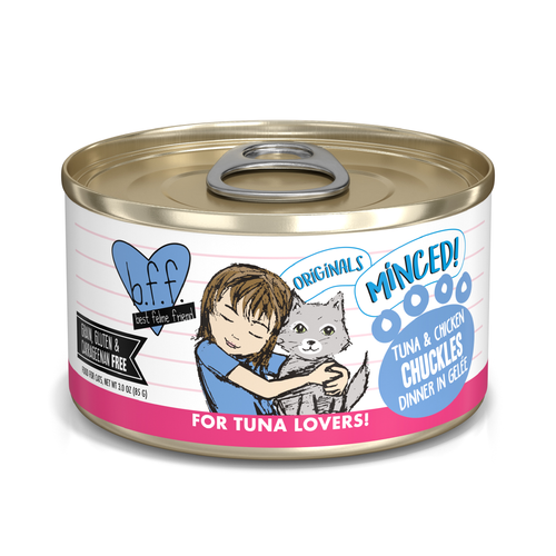 B.F.F. Chuckles Tuna & Chicken Dinner in Gelée Grain-Free Canned Cat Food, 3-oz, 4-Pack