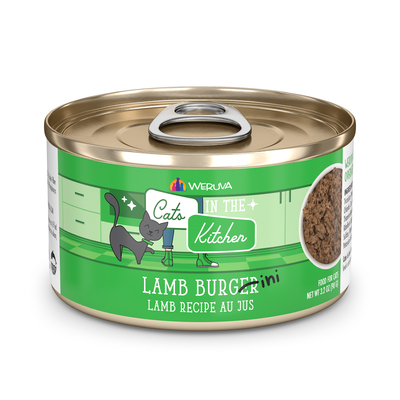 Cats in the Kitchen Lamb Burger-ini Lamb Au Jus Grain-Free Canned Cat Food, 3.2-oz, 24-Pack