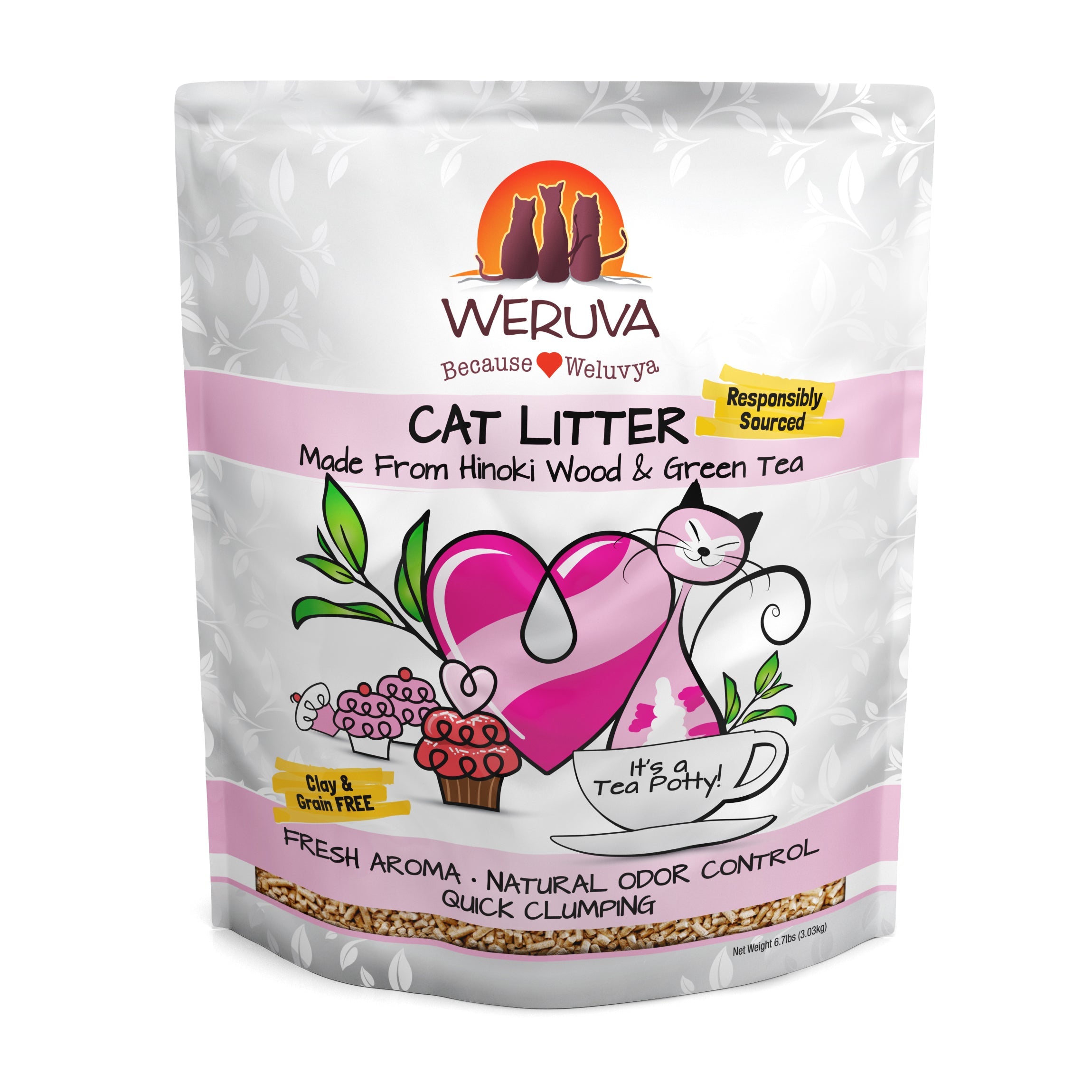 Weruva Tea Potty Hinoki Wood & Green Tea Cat Litter