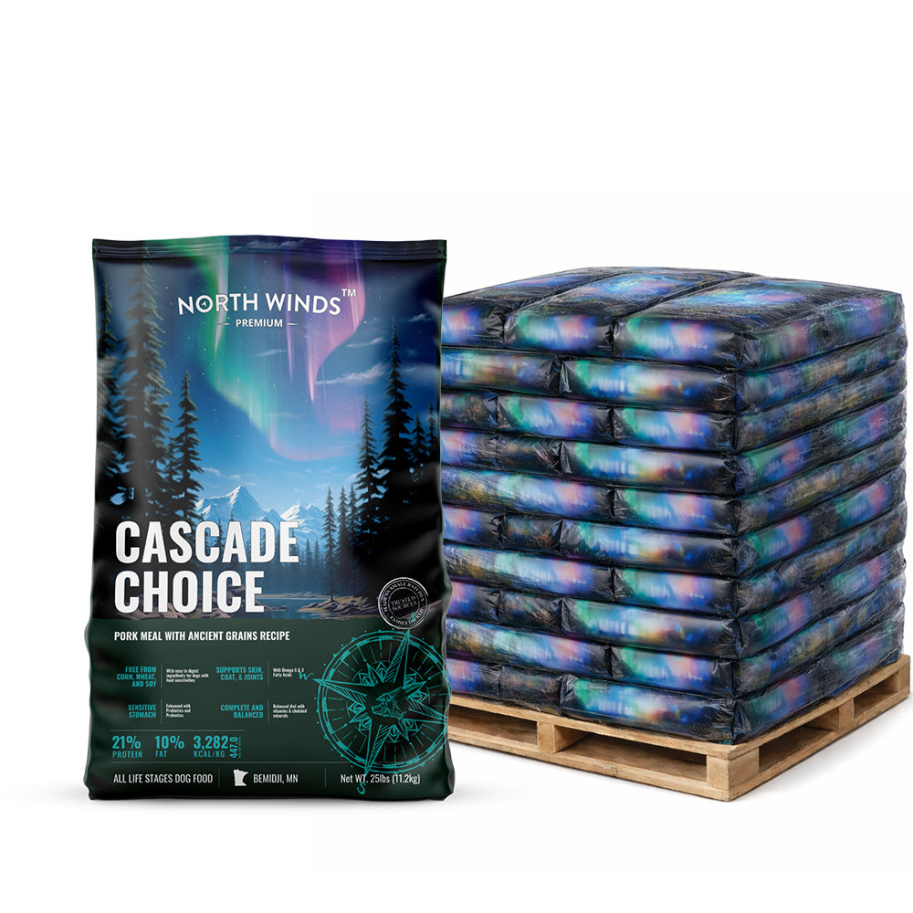 Cascade Choice Pork Meal Dog Food - Ancient Grains - Pallet of 60