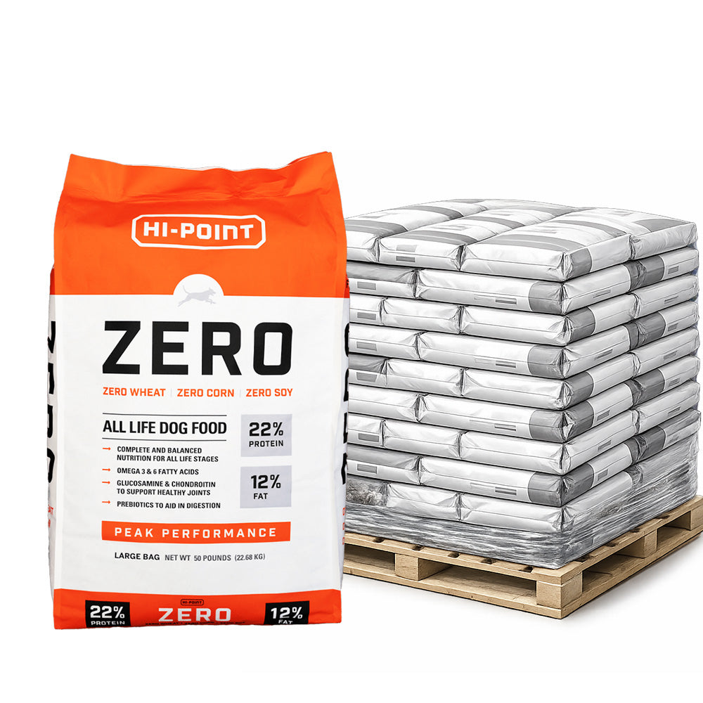 Hi Point ZERO 22/12 All Life Dog Food — Pallet (40 Bags)