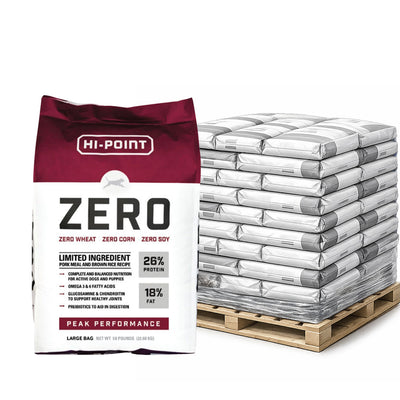 Hi Point ZERO 26/18 Limited Ingredient Dog Food — Pallet (40 Bags)