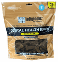 Indigenous Pet Dental Health Bones Peanut Butter Flavor Mini Size Dog Treats, 11.92 OZ.