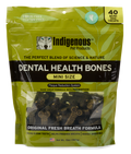 Indigenous Pet Dental Health Bones Original Fresh Breath Formula Mini Size Dog Treats, 13 OZ.