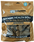 Indigenous Pet Dental Health Bones Peanut Butter Flavor Dog Treats, 16.09 OZ.
