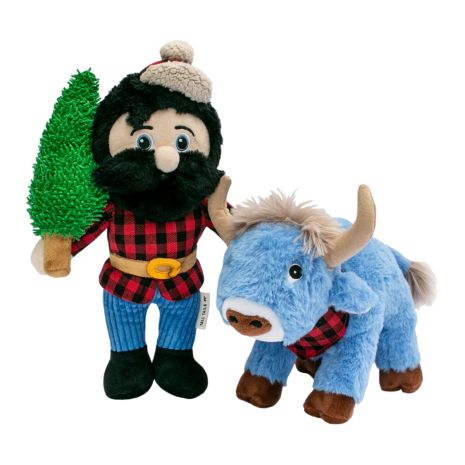 Tall Tails Paul Bunyan Rope Body & Crunch Blue Ox Dog Toys Bundle