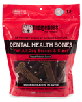 Indigenous Pet Dental Health Bones Smoked Bacon Flavor Dog Treats, 17 OZ.
