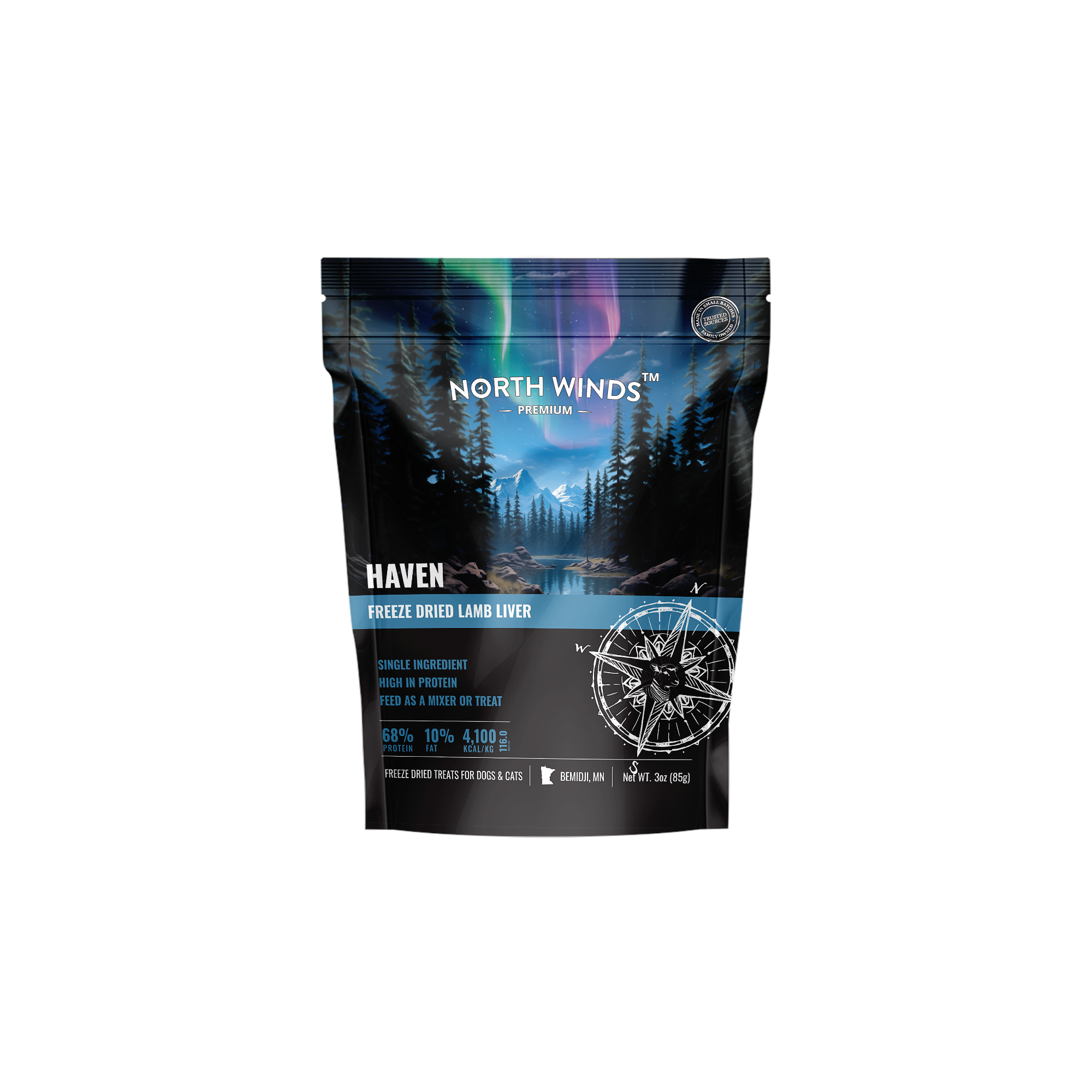 Haven Freeze Dried Lamb Liver 3 oz - North Winds Premium