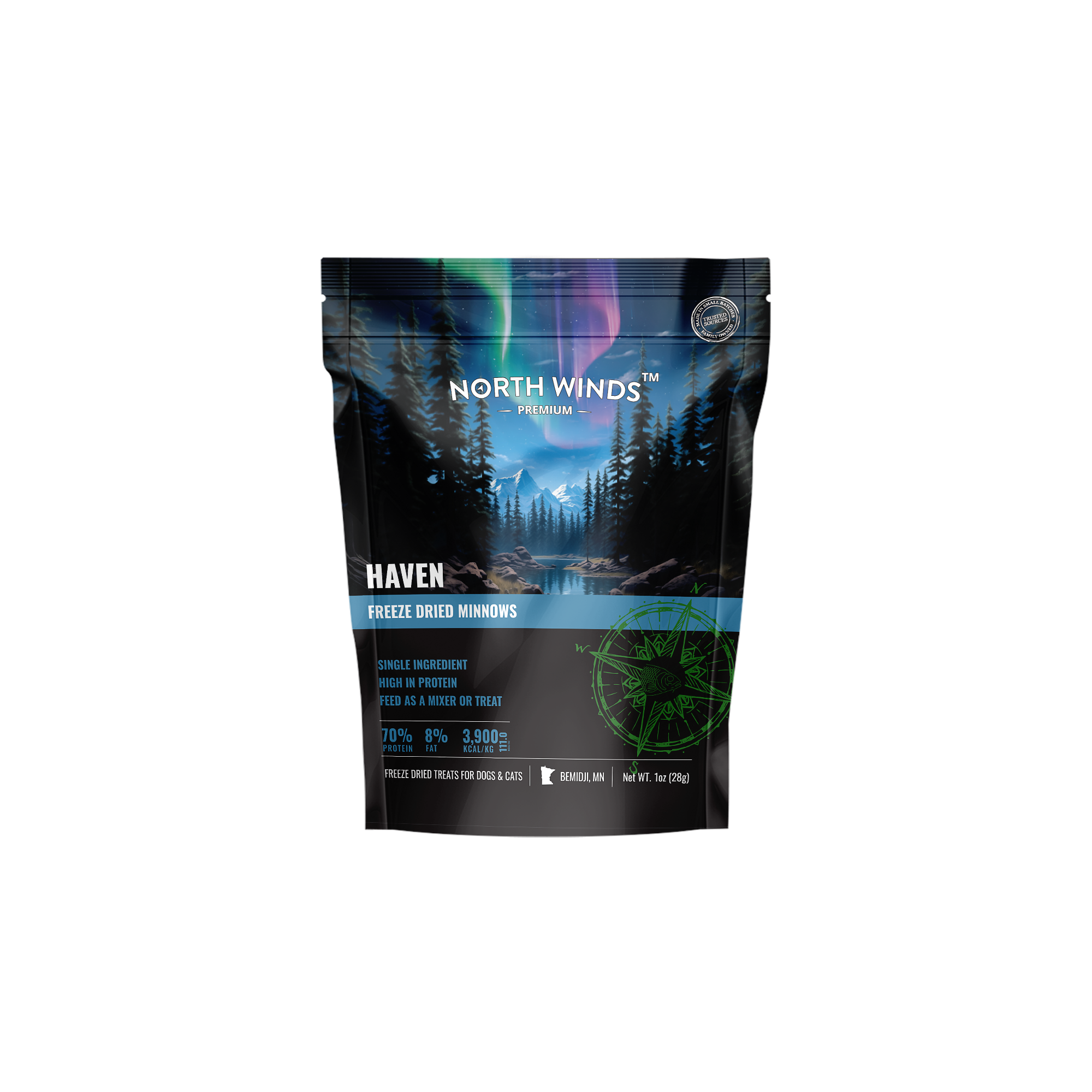 Haven Freeze Dried Minnows 1 oz - North Winds Premium