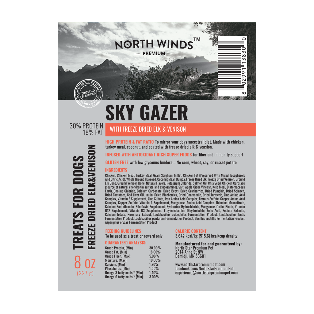 Sky Gazer Freeze-Dried Elk & Venison - 8 oz
